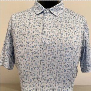 CS Cabana Grey Cocktails Print Polo